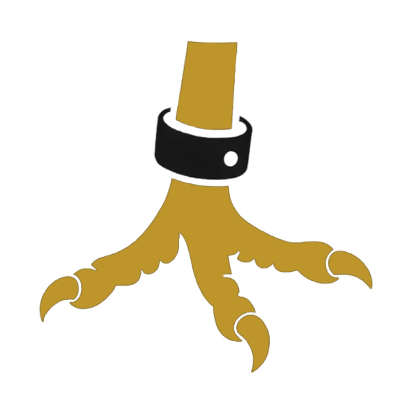 Ikon av hönsfot med benring på